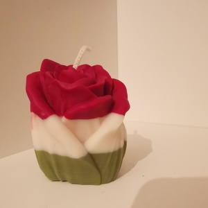 Rózsa szójaviasz gyertya  - Meska.hu