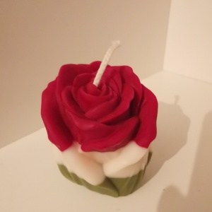 Rózsa szójaviasz gyertya  - otthon & életmód - gyertya, illat, aroma - gyertya - Meska.hu