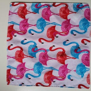 Flamingós újraszalvéta (30 x 30 cm) - táska & tok - uzsonna- & ebéd tartó - szendvics csomagoló - Meska.hu