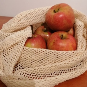 Zerowaste biopamut bevásárlózsák szett - táska & tok - bevásárlás & shopper táska - zöldség/gyümölcs zsák - Meska.hu