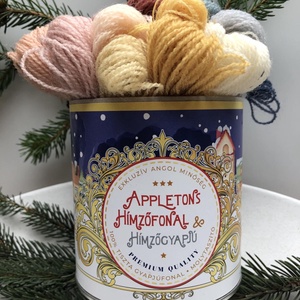 Karácsonyi  angol minőségi gyapjú hímzőfonalak (Appletons) - exkluzív csomagolásban - otthon & életmód - lakástextil - varrókellék - Meska.hu