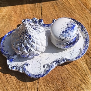 �kszertartó szett, Otthon & Életmód, Dekoráció, Asztal és polc dekoráció, Dekorációs tál, tartó, Decoupage, transzfer és szalvétatechnika, Gipszöntés, MESKA