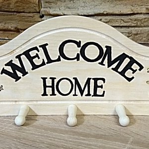 Welcome home fali kulcstartó - otthon & életmód - dekoráció - fali és függő dekoráció - fali kulcstartó - Meska.hu