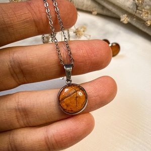 Medálos nyaklánc fülbevalóval - Őszi leveles ékszerszett - ékszer - ékszerszett - Meska.hu