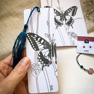 Pillangós szett - Zsinórkarkötő, fülbevaló, könyvjelző - ékszer - ékszerszett - Meska.hu