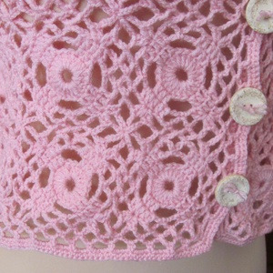 Rózsaszín patchwork kardigán - ruha & divat - női ruha - kardigánok - Meska.hu