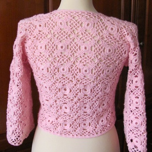 Rózsaszín patchwork kardigán - ruha & divat - női ruha - kardigánok - Meska.hu