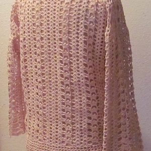 Púderszínű horgolt nyári kardigán -  - Meska.hu