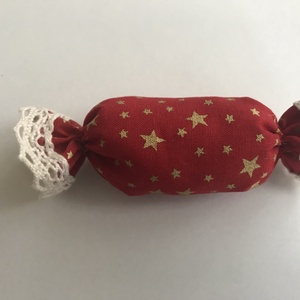 Textilből készűl, szaloncukor karácsonyfa dísz -  - Meska.hu