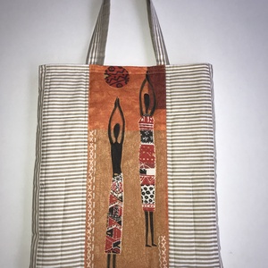 különleges mintázatú rátéttel készűlt csíkos táska - Meska.hu