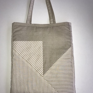 különleges mintázatú rátéttel készűlt csíkos táska -  - Meska.hu