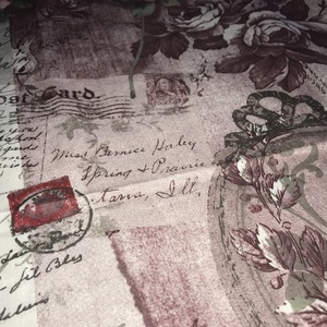 Virágos ,feliratos anyagból készült bevásárlószatyor -  - Meska.hu