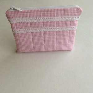 Rózsaszín kockás neszesszer -  - Meska.hu