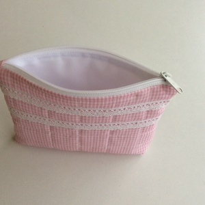 Rózsaszín kockás neszesszer -  - Meska.hu