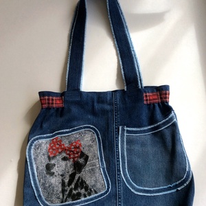 Egyedi készítésű válltáska , kiskutya mintával - Meska.hu