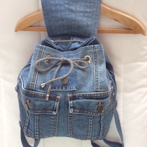 Egyedi készítésü farmer hátizsák -  - Meska.hu