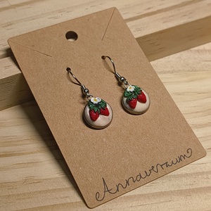 Epres süthetőgyurma fülbevaló, Ékszer, Fülbevaló, Lógó fülbevaló, Gyurma, MESKA