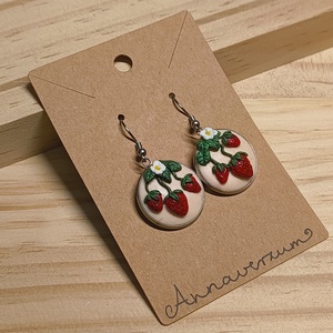 Epres süthetőgyurma fülbevaló, Ékszer, Fülbevaló, Lógó fülbevaló, Gyurma, MESKA