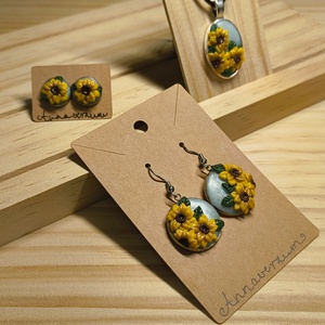 Napraforgó süthetőgyurma fülbevaló, Ékszer, Fülbevaló, Lógó fülbevaló, Gyurma, Dobd fel a megjelenésedet ezekkel az egyedi, kézzel készített napraforgós fülbevalóval! Könnyű, kén..., MESKA