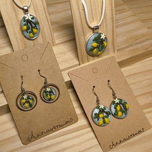 Citromos süthetőgyurma fülbevaló, Ékszer, Fülbevaló, Lógó fülbevaló, Gyurma, MESKA