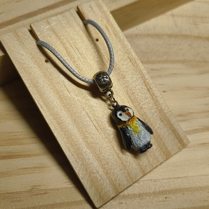 Cuki pingvin nyaklánc, medál, Ékszer, Nyaklánc, Medálos nyaklánc, Gyurma, MESKA