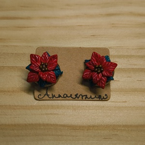 Mikulásvirág klipsz - ékszer - fülbevaló - klipsz - Meska.hu