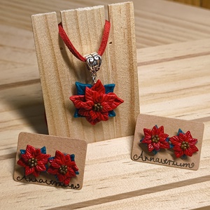 Mikulásvirág medál, nyaklánc - ékszer - nyaklánc - medálos nyaklánc - Meska.hu