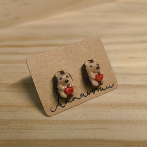 Cuki sünis bedugós fülbevaló, Esküvő, Ékszer, Fülbevaló, Gyurma, MESKA