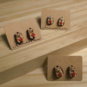 Cuki sünis bedugós fülbevaló - esküvő - ékszer - fülbevaló - Meska.hu