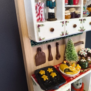 Karácsonyi miniatűr konyha, ünnepi konyha - karácsony - karácsonyi lakásdekoráció - karácsonyi lakásdíszek - Meska.hu