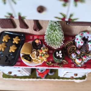 Karácsonyi miniatűr konyha, ünnepi konyha - karácsony - karácsonyi lakásdekoráció - karácsonyi lakásdíszek - Meska.hu