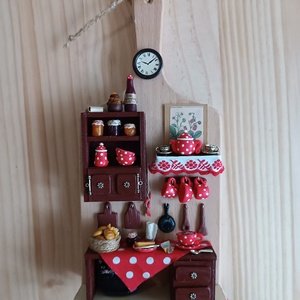 Reggeli a pöttyös konyhában lakásdekor, lakásdekoráció, Otthon & Életmód, Dekoráció, Dísztárgy, Gyurma, MESKA