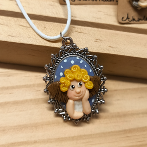 Angyalkás ünnepi, karácsonyi medál - Meska.hu