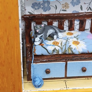 Miniatűr szoba, roombox, falidekoráció, virágos falidekor - otthon & életmód - dekoráció - fali és függő dekoráció - falra akasztható dekor - Meska.hu