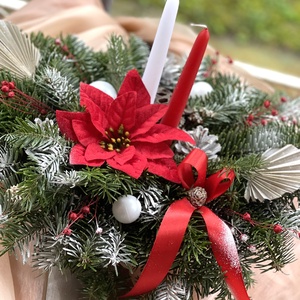 Karácsonyi sírdísz műanyag csónak aljban, tűzött, élőfenyős - Meska.hu