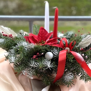 Karácsonyi sírdísz műanyag csónak aljban, tűzött, élőfenyős - otthon & életmód - vallás - temetkezési tárgy - sírdísz, kegyeleti dísz - Meska.hu