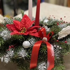 Karácsonyi sírdísz műanyag csónak aljban, tűzött, élőfenyős - otthon & életmód - vallás - temetkezési tárgy - sírdísz, kegyeleti dísz - Meska.hu