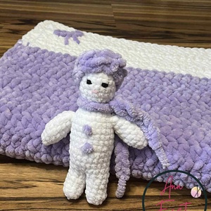  Babatakaró - Lila álom szett, pihe -puha. Egy kis téli varázslat a babaszobában - baba - mama - babaágyneműk - babatakaró, gyerek pléd - Meska.hu