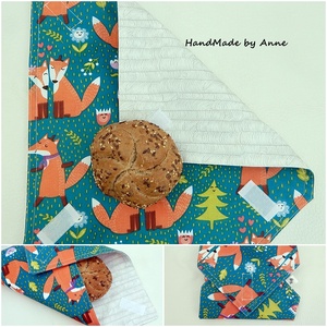 Wrap bag - vízhatlan szalvéta - szürke szerelmes rókák -  - Meska.hu