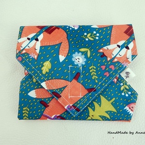 Wrap bag - vízhatlan szalvéta - szürke szerelmes rókák -  - Meska.hu