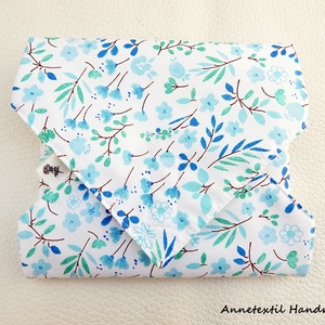 Wrap bag - vízhatlan szalvéta kék virágos -  - Meska.hu