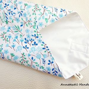 Wrap bag - vízhatlan szalvéta kék virágos -  - Meska.hu