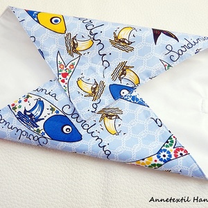 Wrap bag - vízhatlan szalvéta Sardinia - táska & tok - uzsonna- & ebéd tartó - szendvics csomagoló - Meska.hu