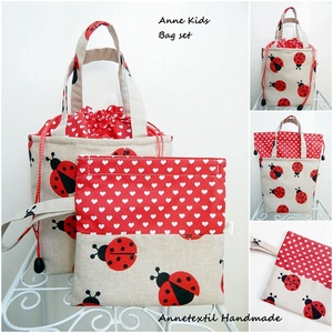 Katicás - Kids bag set - uzsonnás táska szett -  - Meska.hu