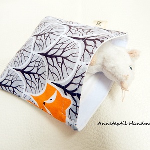 Kids bag set - uzsonnás táska szett - erdőben kukucskáló állatok - táska & tok - uzsonna- & ebéd tartó - Meska.hu