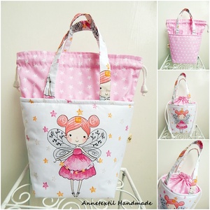 ÖKO Kids bag - tündér csillagokkal uzsonnás táska - táska & tok - uzsonna- & ebéd tartó - Meska.hu