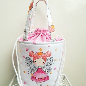 ÖKO Kids bag - tündér csillagokkal uzsonnás táska - táska & tok - uzsonna- & ebéd tartó - Meska.hu