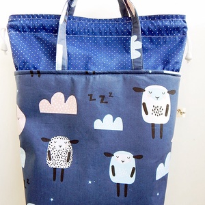 Vízhatlan uzsonnás táska - Picnic bag - bárányos  - táska & tok - uzsonna- & ebéd tartó - Meska.hu