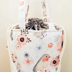 Kids bag  - uzsonnás táska - tavaszi madaras - táska & tok - uzsonna- & ebéd tartó - Meska.hu