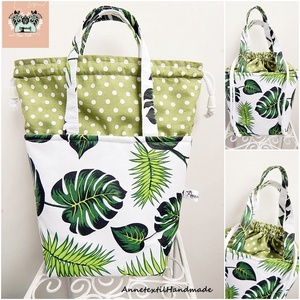 ÖKO Kids bag - pálmaleveles uzsonnás táska szett - táska & tok - uzsonna- & ebéd tartó - Meska.hu